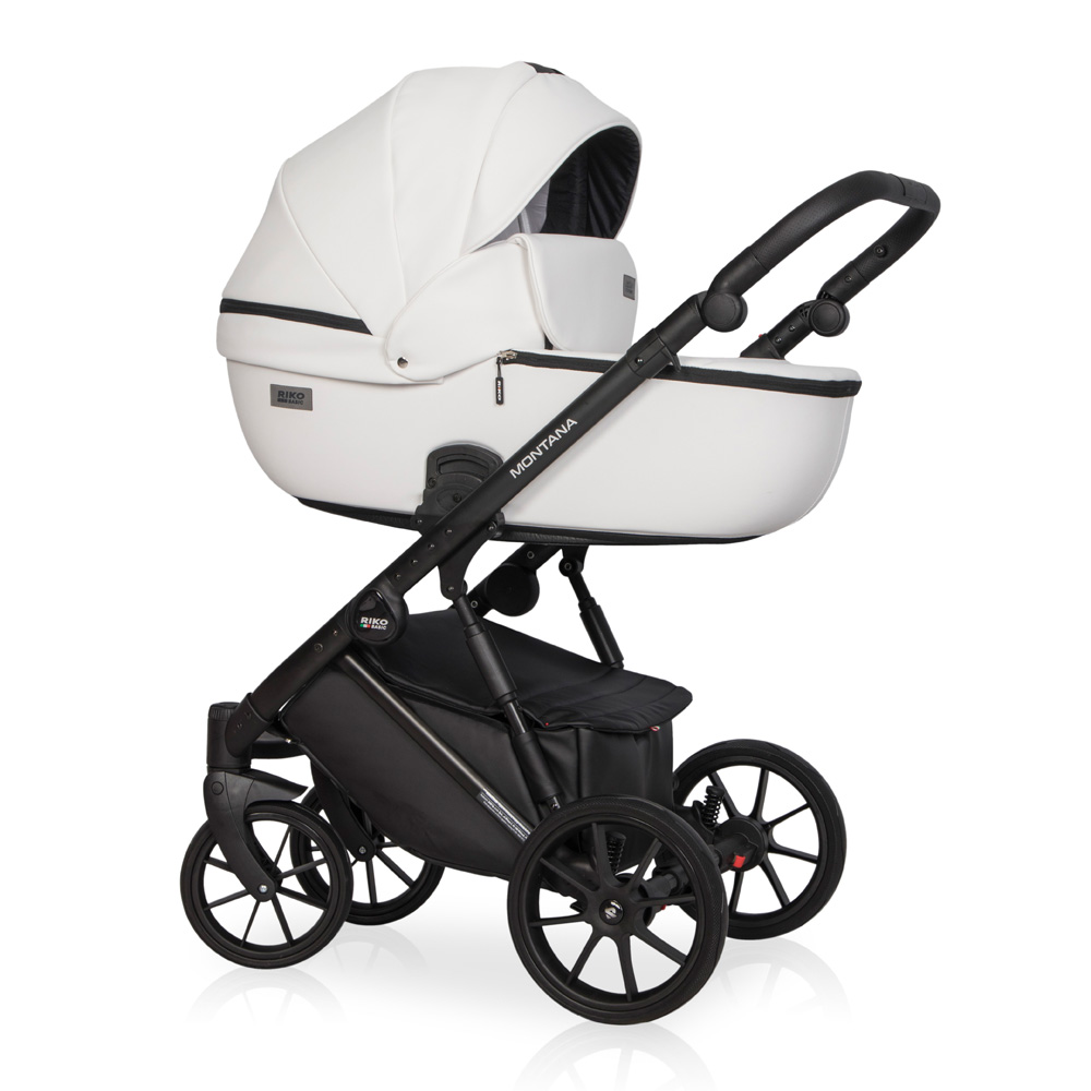 Коляска 3 в 1 Riko Basic Montana Ecco 11 White белый