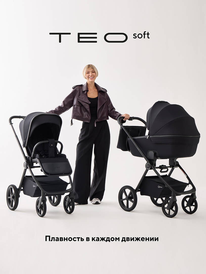 Коляска 2 в 1 Rant Teo Soft Black