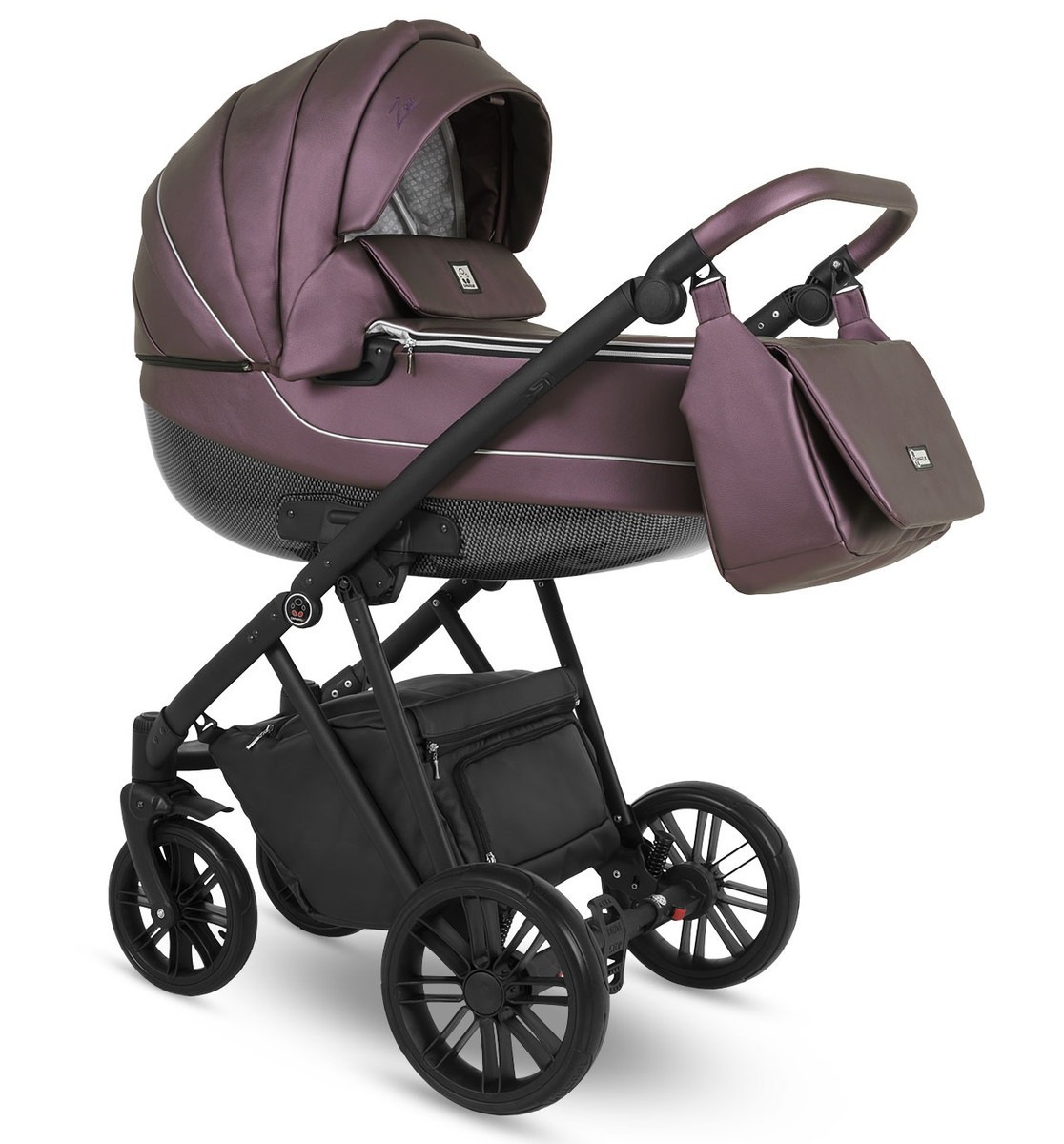 Коляска 2 в 1 Camarelo Zeo Eco, Сливовый (ZEO-20)