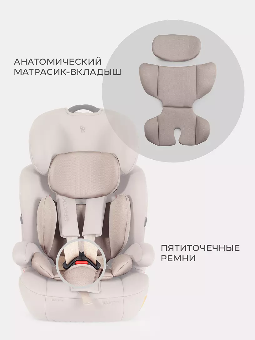 Автокресло Rant Basic Spark Next Isofix группа 1/2/3 (9-36 кг) Beige