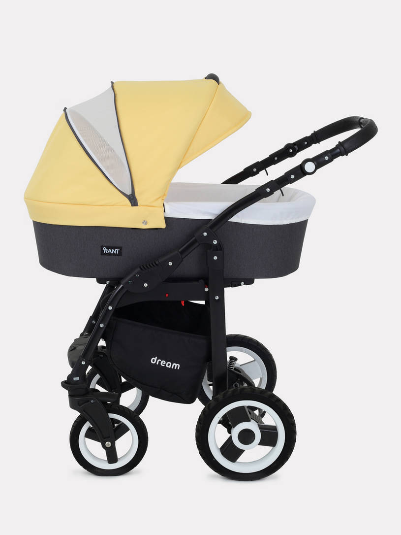 Коляска 3 в 1 Rant Dream 07 серый-желтый