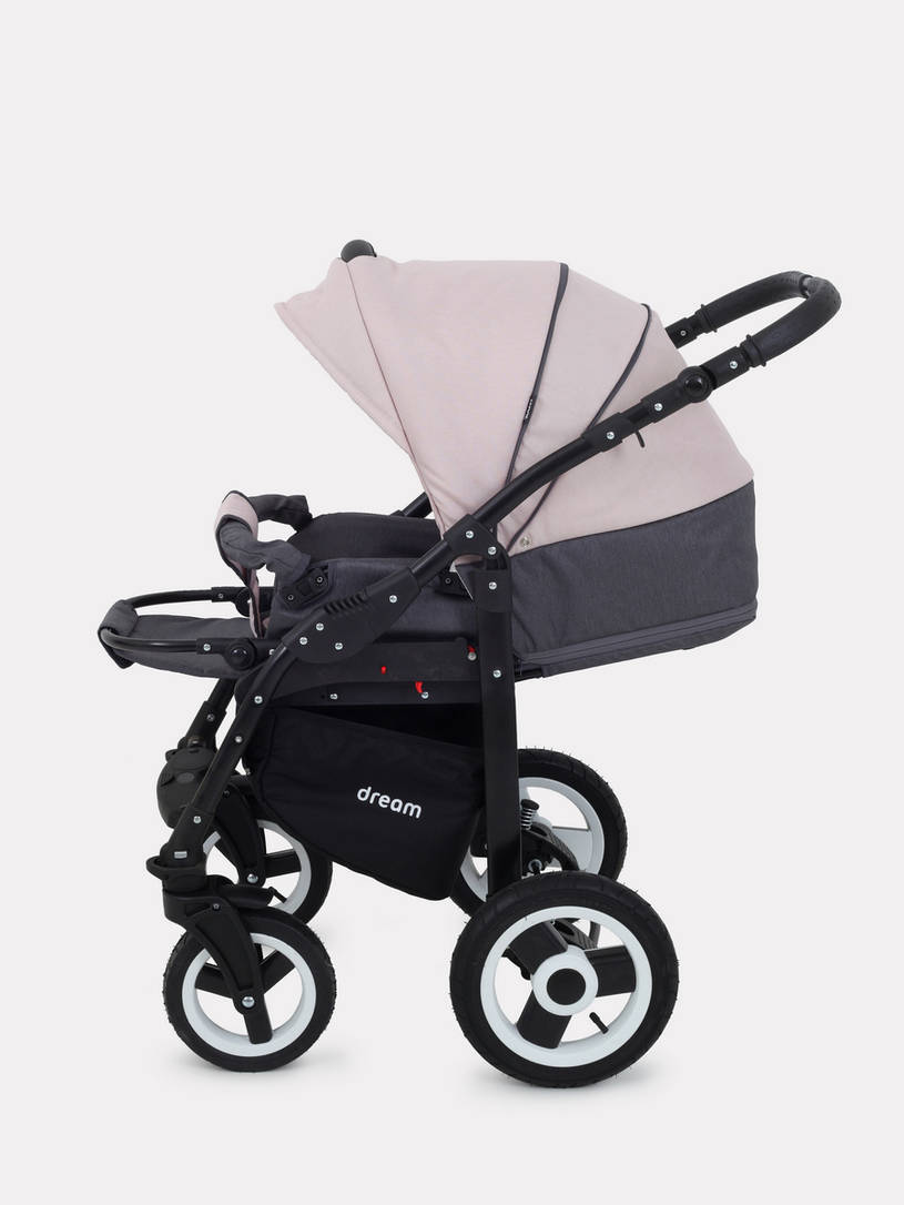 Коляска 2 в 1 Rant Dream 03 серый-розовый
