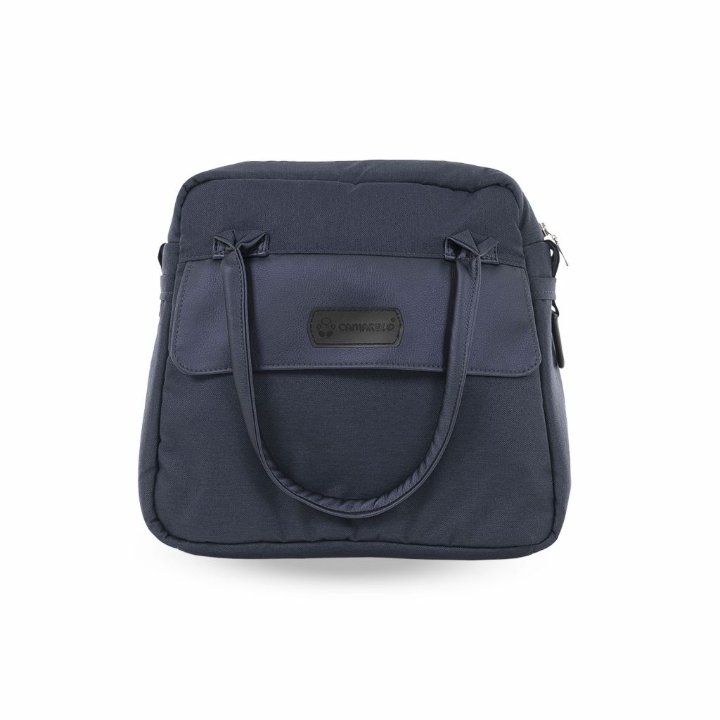 Коляска 2 в 1 Camarelo Ollio, Синий меланж / Синяя эко-кожа (04)