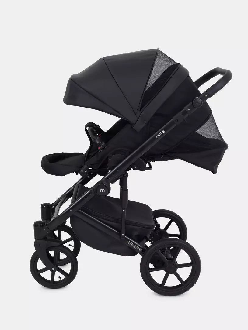 Коляска 3 в 1 Mowbaby Opus Midnight black, Черный