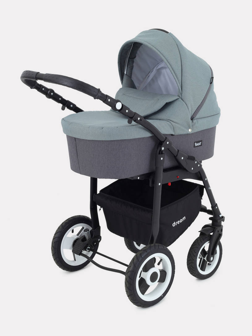 Коляска 3 в 1 Rant Dream 06 серый-зеленый