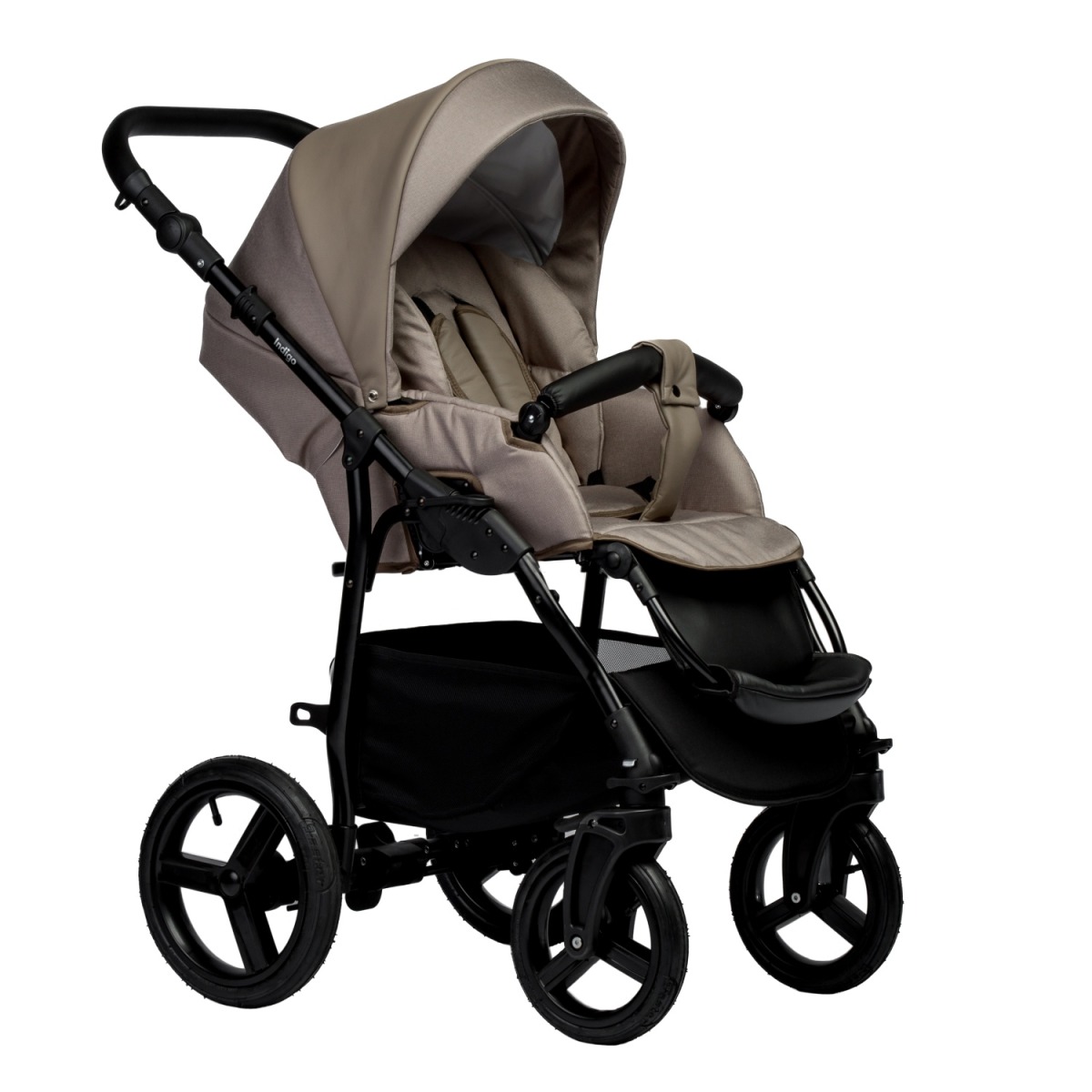 Коляска 2 в 1 Indigo Impulse Eco, Ie 05 (Темно-бежевый)