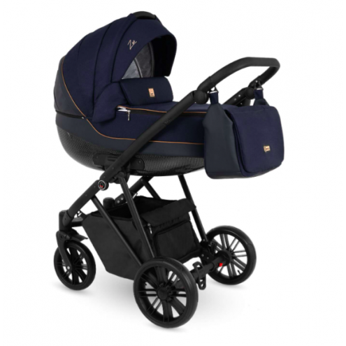 Коляска 2 в 1 Camarelo Zeo, Темно-синий / Бронзовый кант (ZEO23-20)