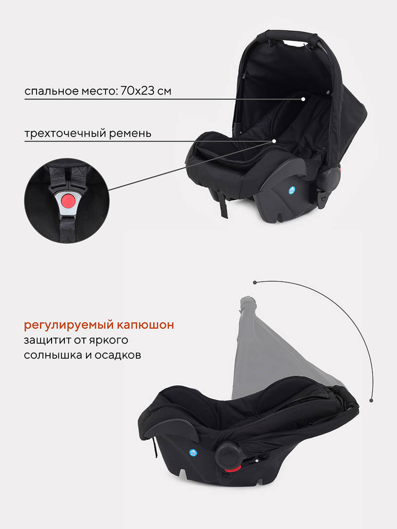 Коляска 3 в 1 Rant Siena 11 серый-темно-зеленый