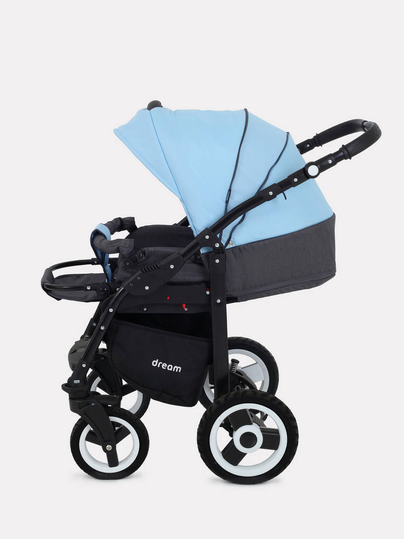 Коляска 3 в 1 Rant Dream 09 серый-голубой
