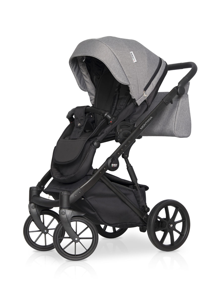 Коляска 3 в 1 Riko Basic Montana 04 темно-серый