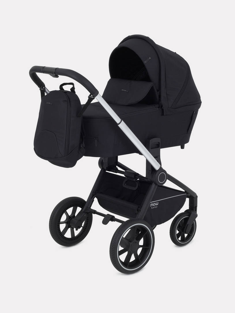 Коляска 2 в 1 MOWBaby ZOOM PU RA086 Silver Black