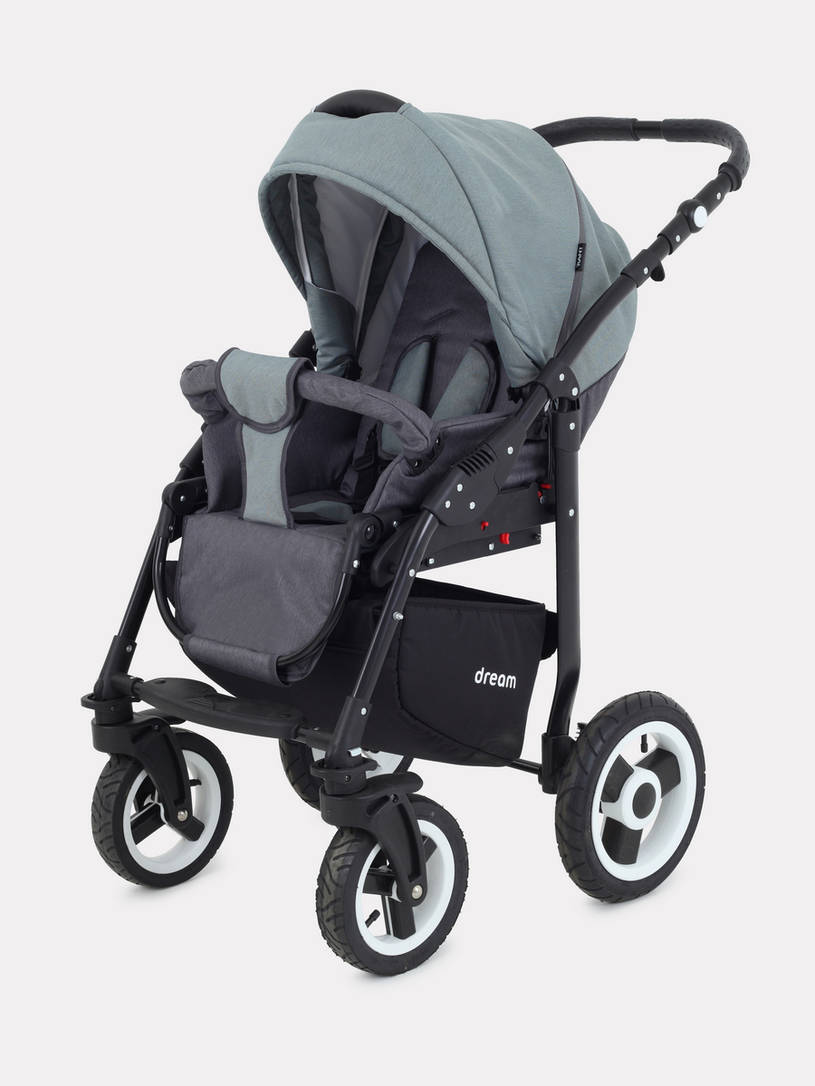 Коляска 2 в 1 Rant Dream 06 серый-зеленый