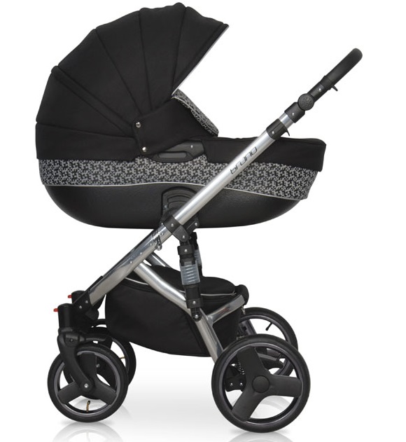 Коляска 3 в 1 Riko Bruno Silver 31 черный