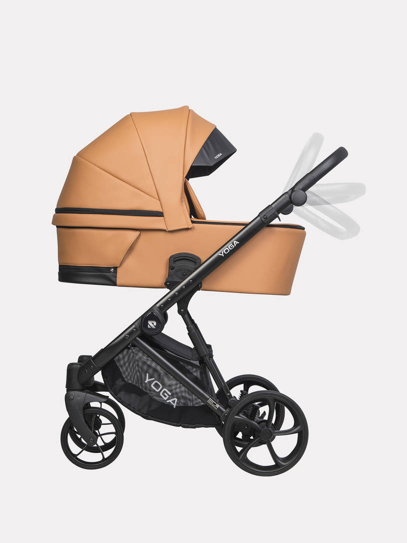 Коляска 3 в 1 Riko Basic Yoga Ecco 13 Caramel, Бежевый