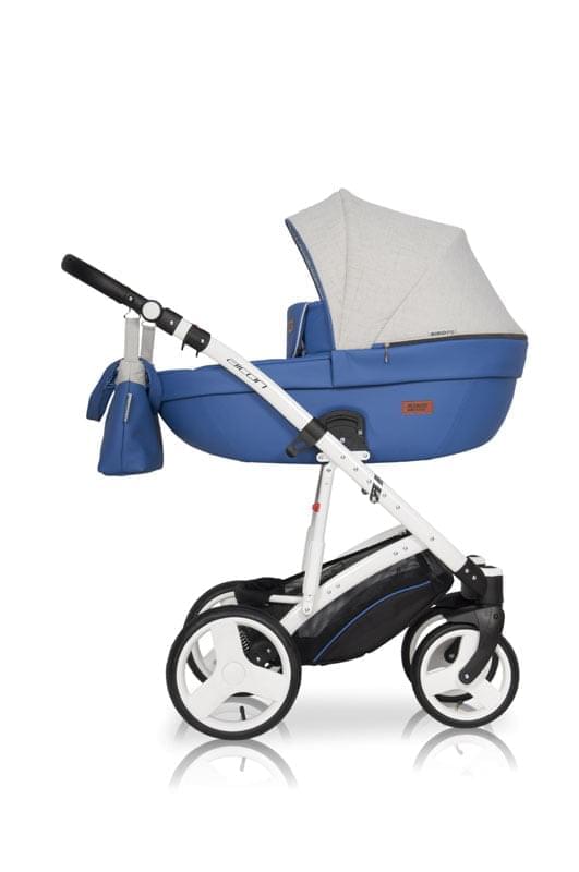 Коляска 2 в 1 Riko Basic Aicon 03 серо-синий