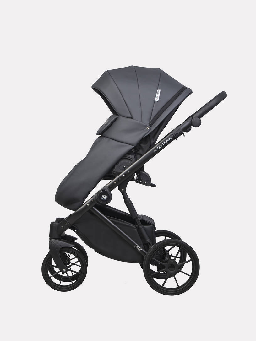 Коляска 2 в 1 Riko Basic Montana Ecco 24 Graphite