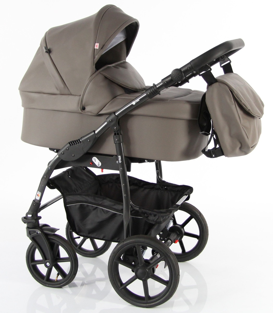 Детская коляска Sevillababy Stilo 2 в 1 St-02 т. серый экокожа