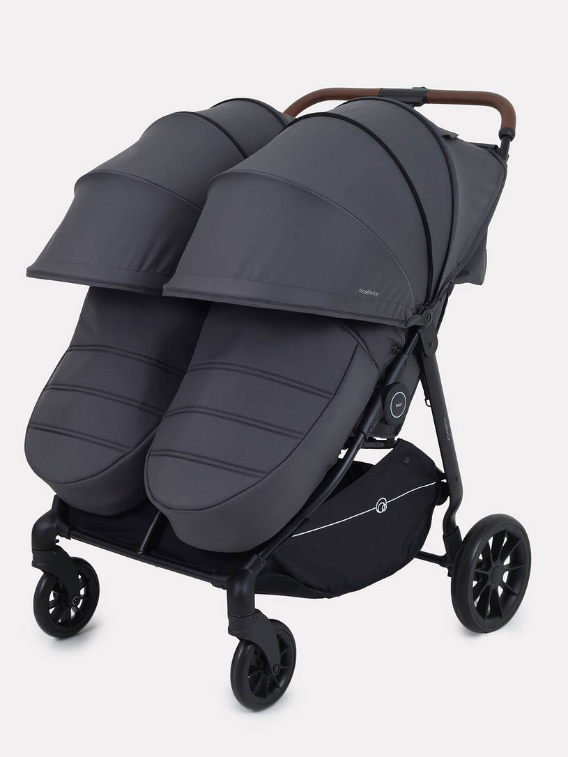 Коляска прогулочная для двойни Rant Twinny Graphite 2025