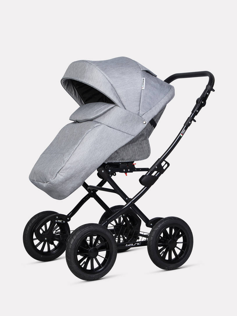 Коляска 2 в 1 Riko Basic Bella Classic 2025 01 серый-графит