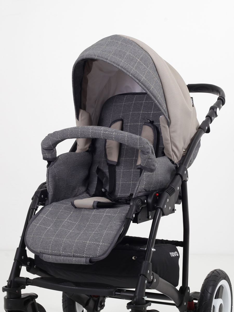 Коляска 3 в 1 Rant Nova 03 серый-бежевый
