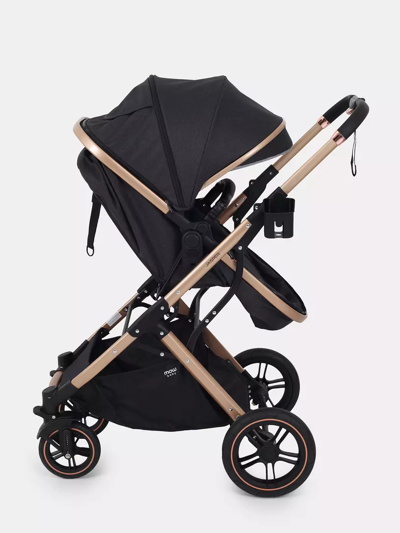 Коляска-трансформер 3 в 1 Mowbaby Jasper Gold black