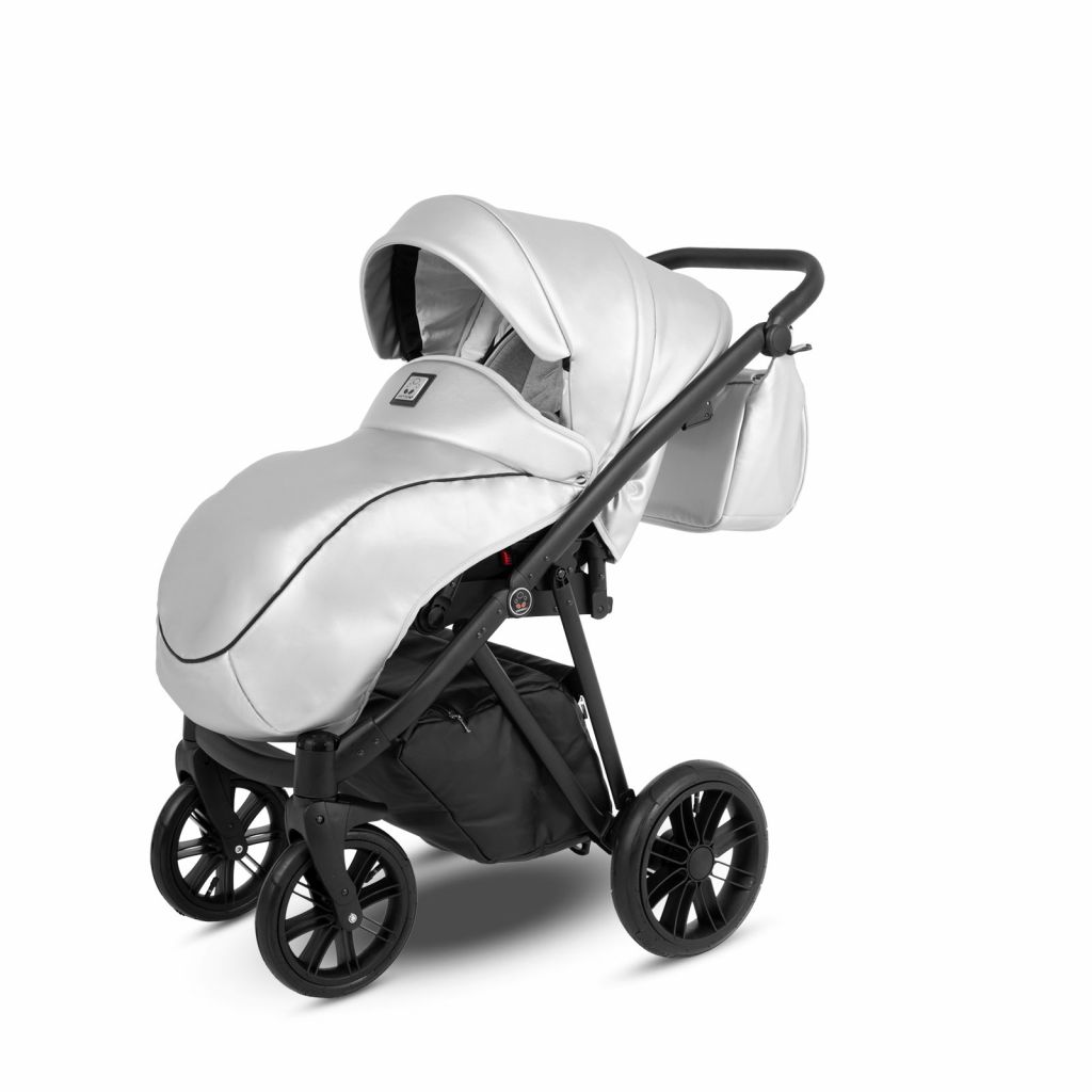 Коляска 2 в 1 Camarelo Zeo Eco, Серебряная кожа (ZEO-07)