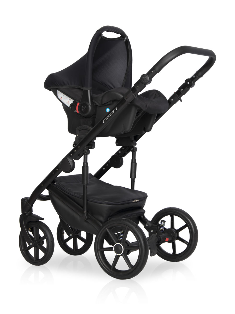 Коляска 3 в 1 Riko Basic Ozon Ecco 25 слоновая кость-бежевый