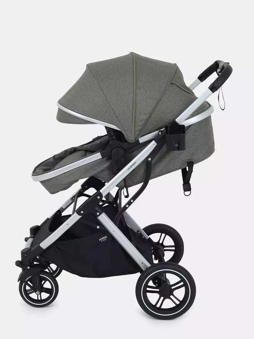 Коляска-трансформер 3 в 1 Mowbaby Jasper Silver green