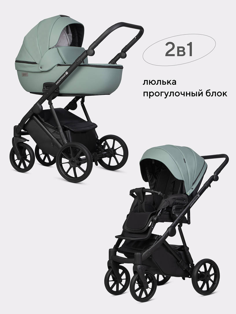 Коляска 2 в 1 Riko Basic Montana Ecco X 21 Green