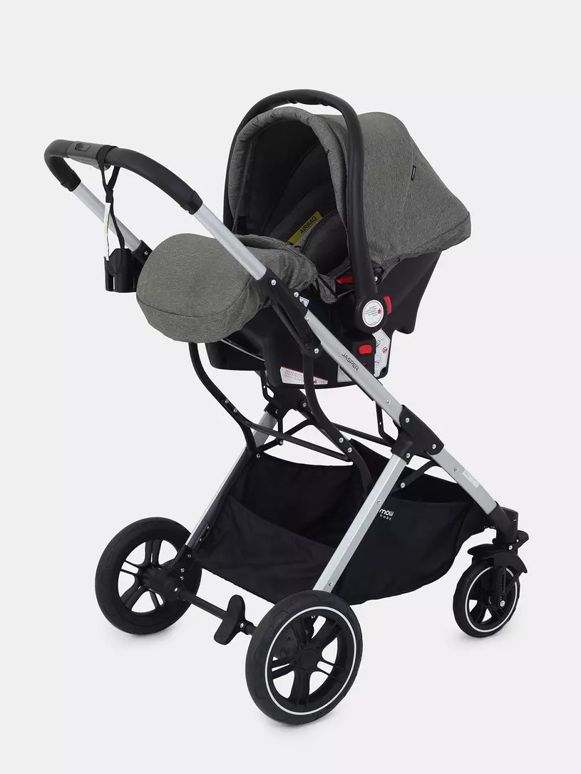 Коляска-трансформер 3 в 1 Mowbaby Jasper Silver green