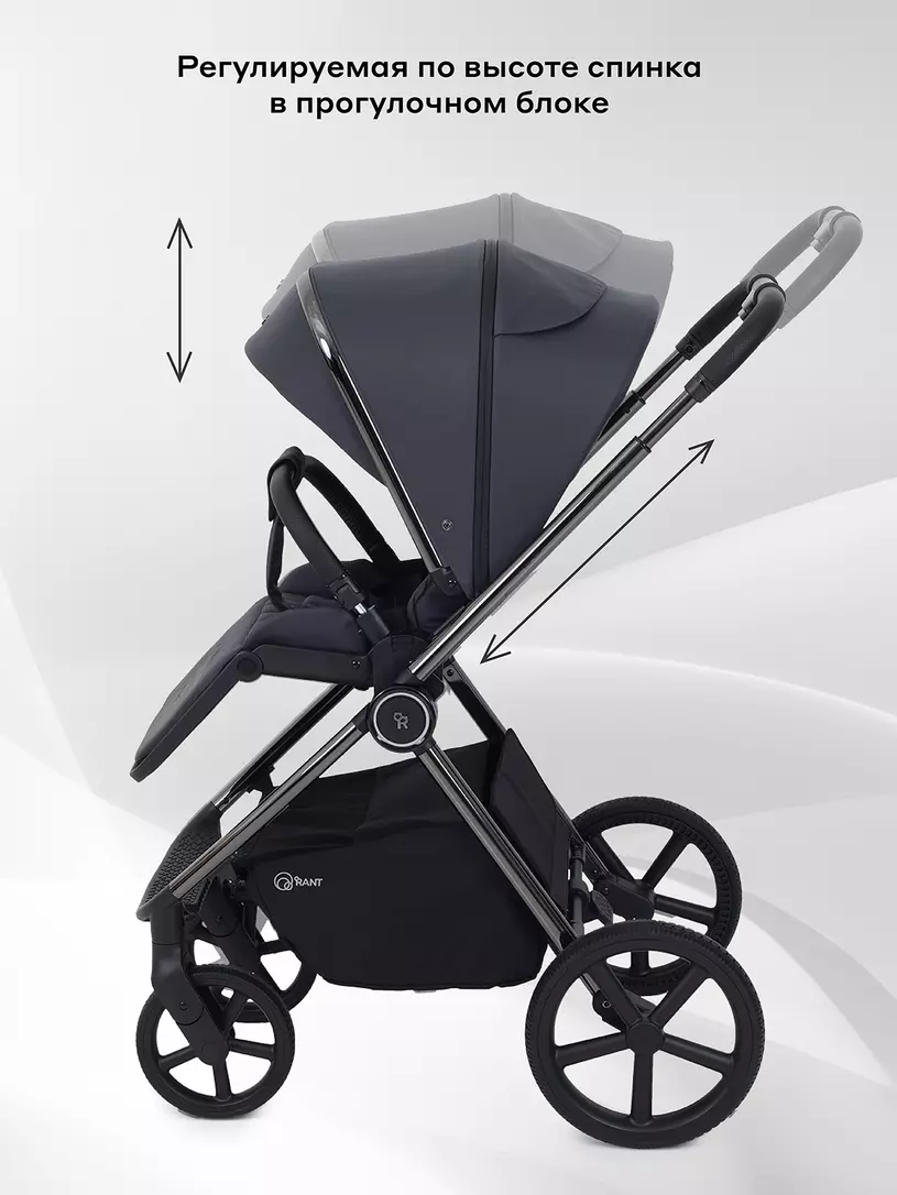 Коляска 2 в 1 Rant Teo Black Chrome Graphite