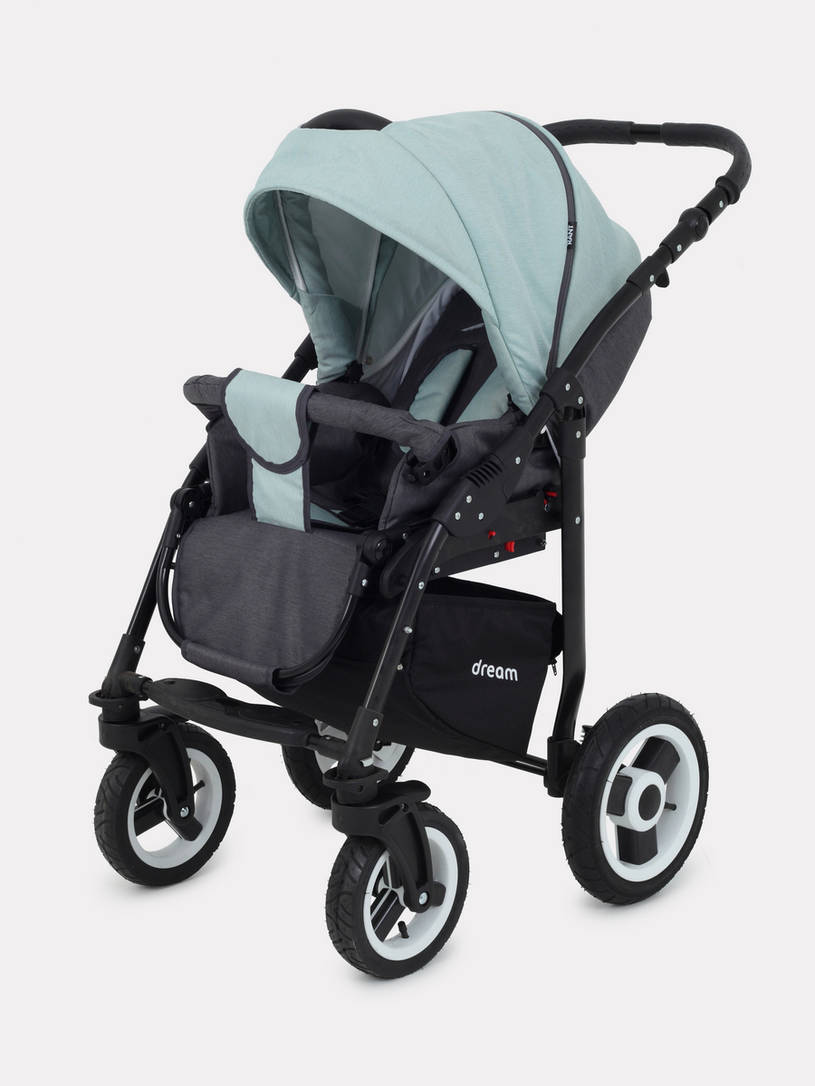 Коляска 2 в 1 Rant Dream 04 серый-мятный