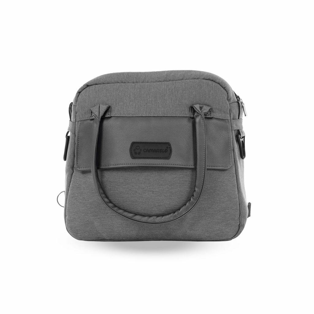 Коляска 2 в 1 Camarelo Ollio, Серый меланж / Темно-серая эко-кожа (01)