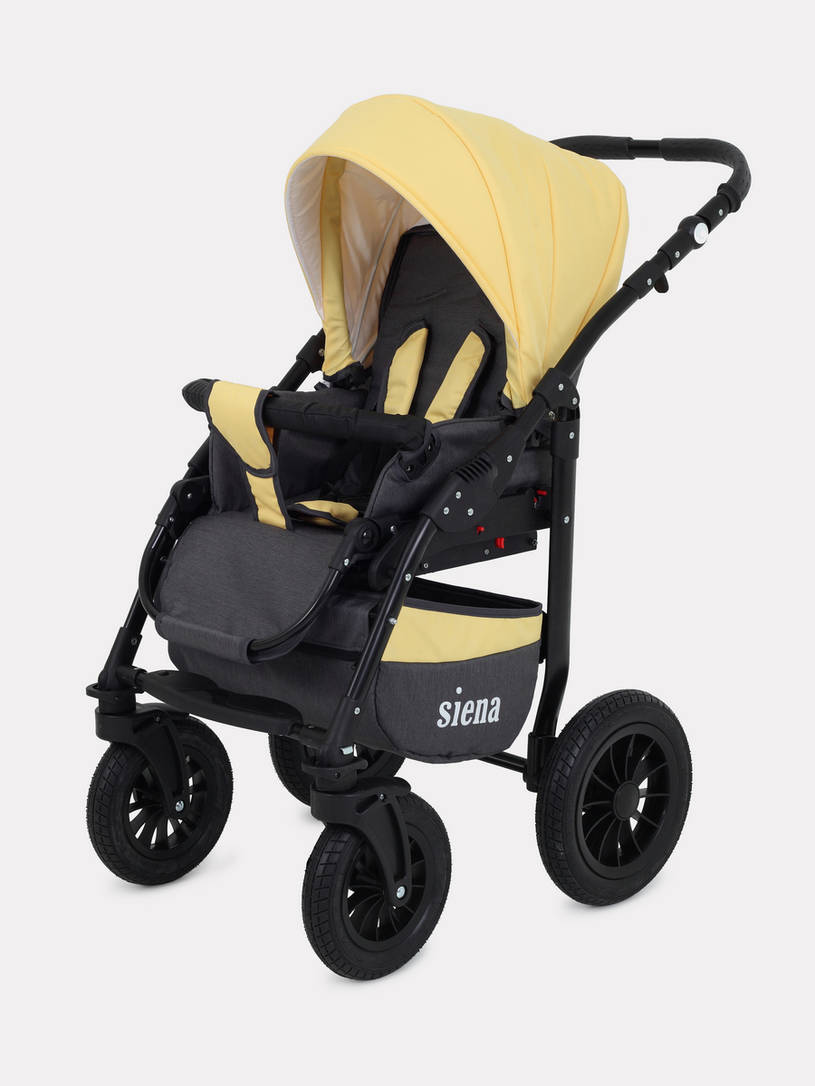 Коляска 3 в 1 Rant Siena 10 серый-желтый