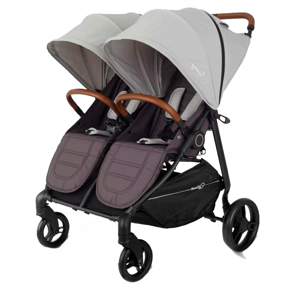 Коляска прогулочная для двойни Rant Twinny RA151 Soft grey. Цвет: Серый