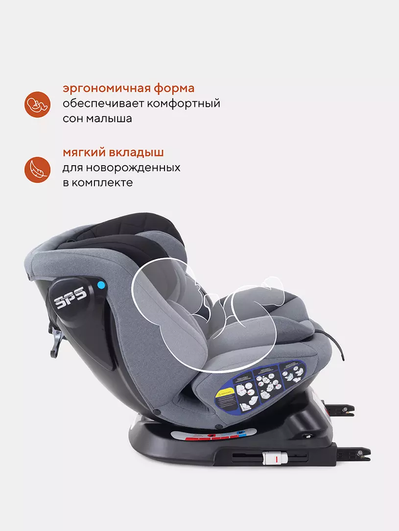 Автокресло Rant Nitro 0/1/2/3 (0-36 кг) Grey/Black
