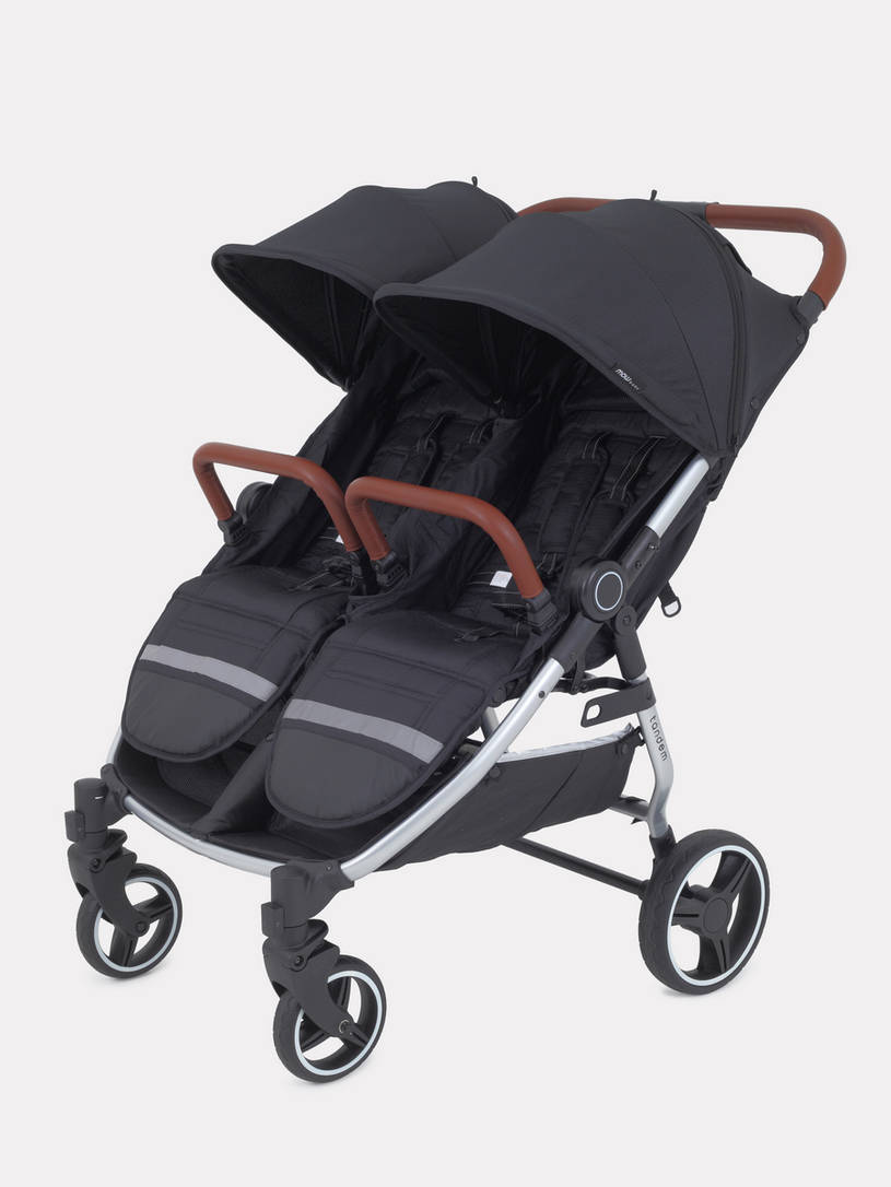 Коляска для близнецов MOWBABY Tandem MB170 Black