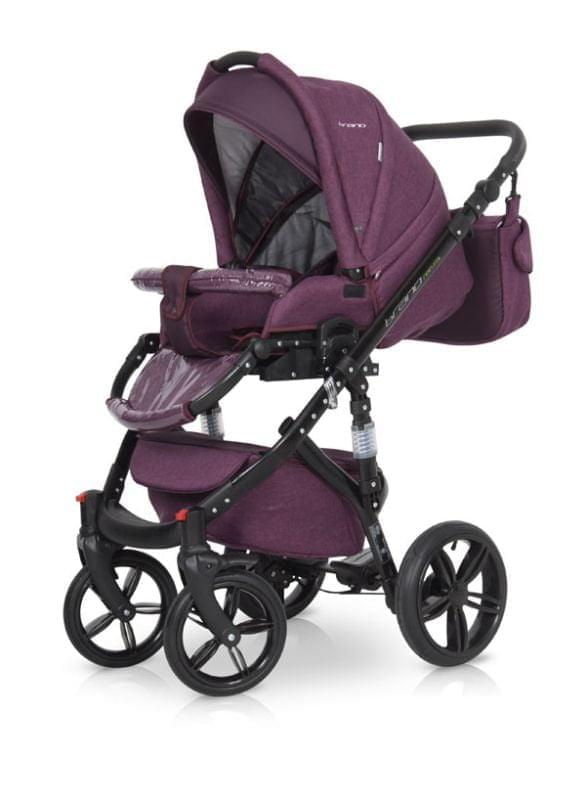Коляска 3 в 1 Riko Bruno Natural 03 фиолетовый