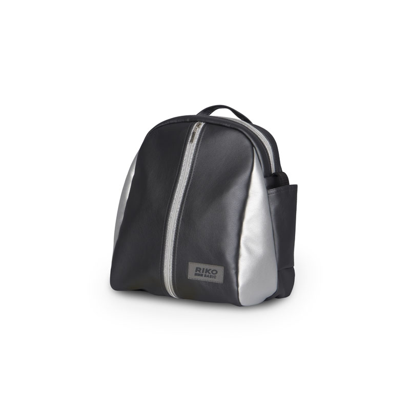 Коляска 2 в 1 Riko Basic Ozon Premium 32 чёрный-серебристый