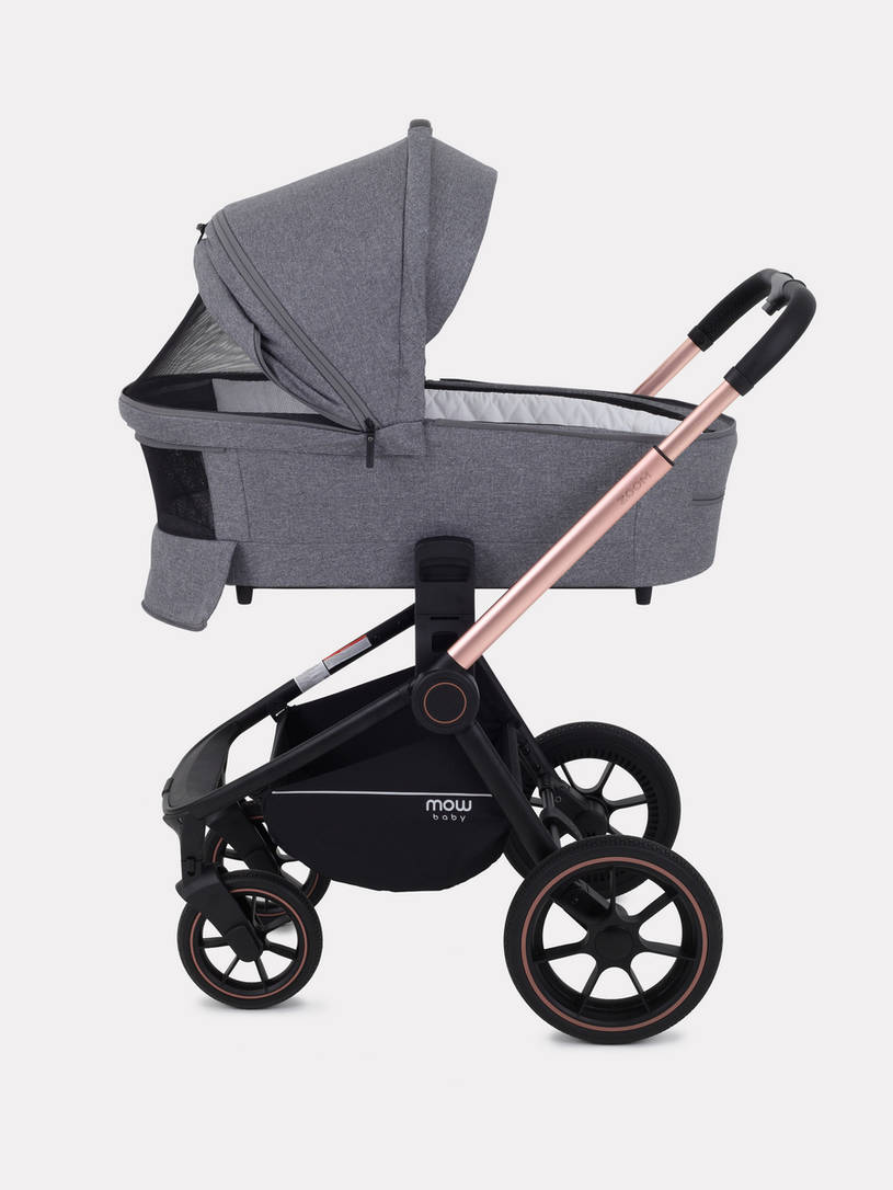 Коляска 2 в 1 MOWBaby ZOOM PU RA086 Gold Grey