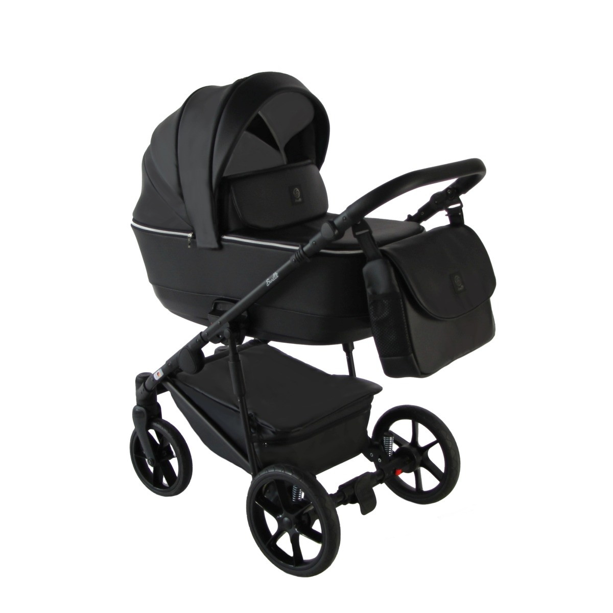 Детская коляска Sevillababy Tisso 2 в 1 черный экокожа