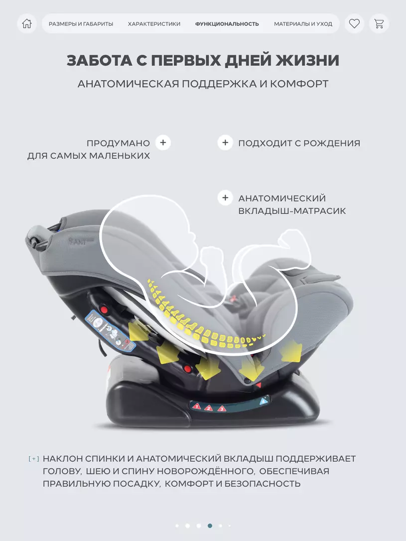 Автокресло Rant Basic Rally Next группа 0+/1/2 (0-25 кг) Grey