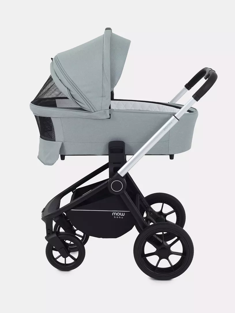 Коляска 3 в 1 Mowbaby Zoom Silver 2025 green tea