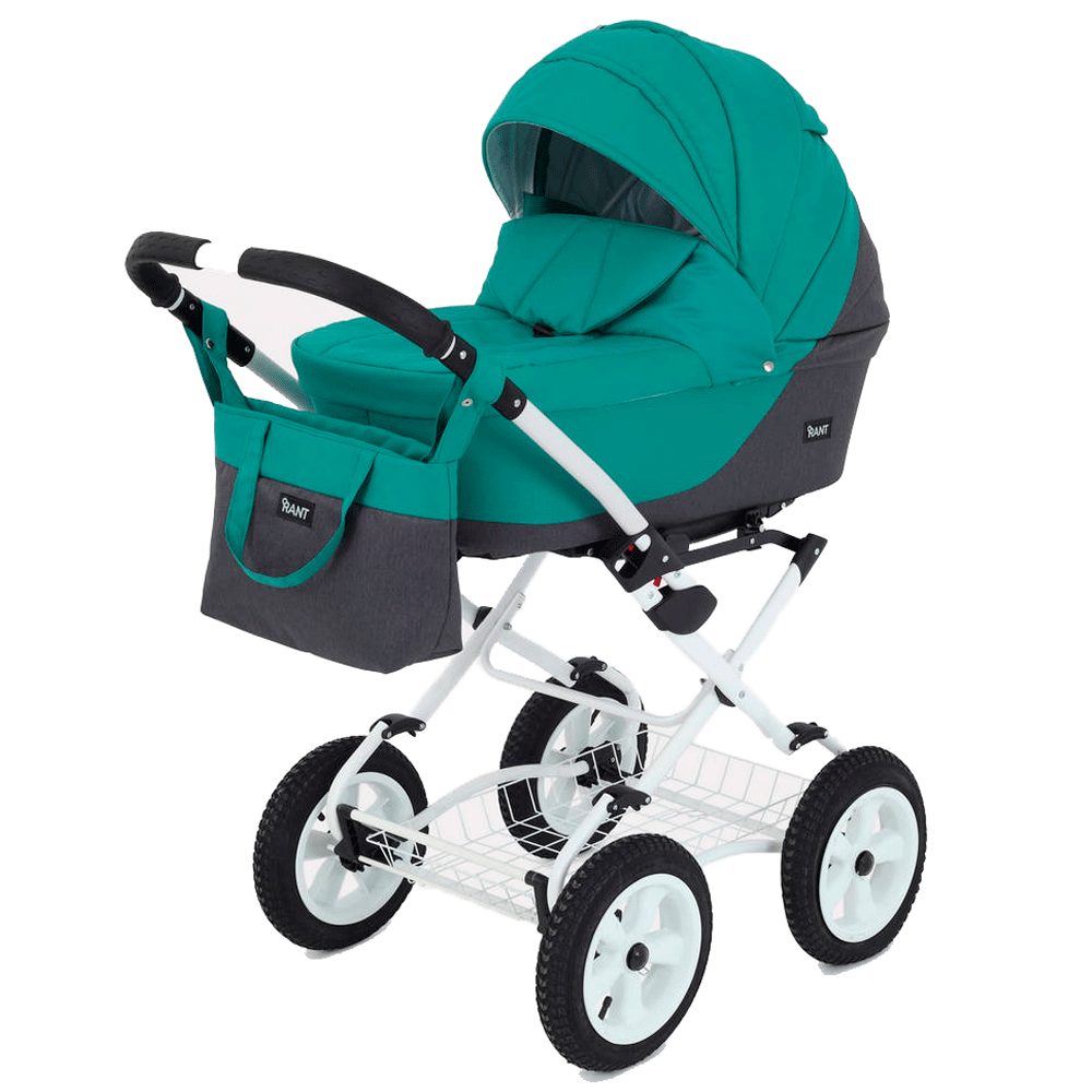 Коляска 2 в 1 Rant Siena Classic 11 серый-темно-зеленый