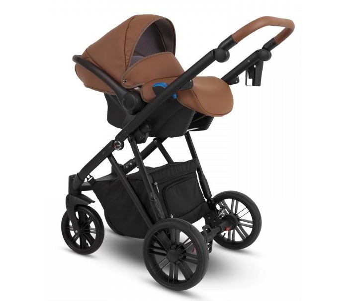 Коляска Camarelo Zeo 3 в 1 экокожа коньячный