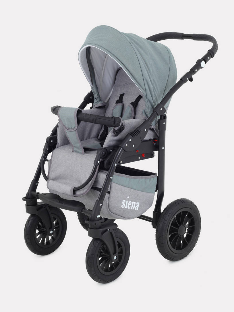 Коляска 3 в 1 Rant Siena 09 серый-зеленый