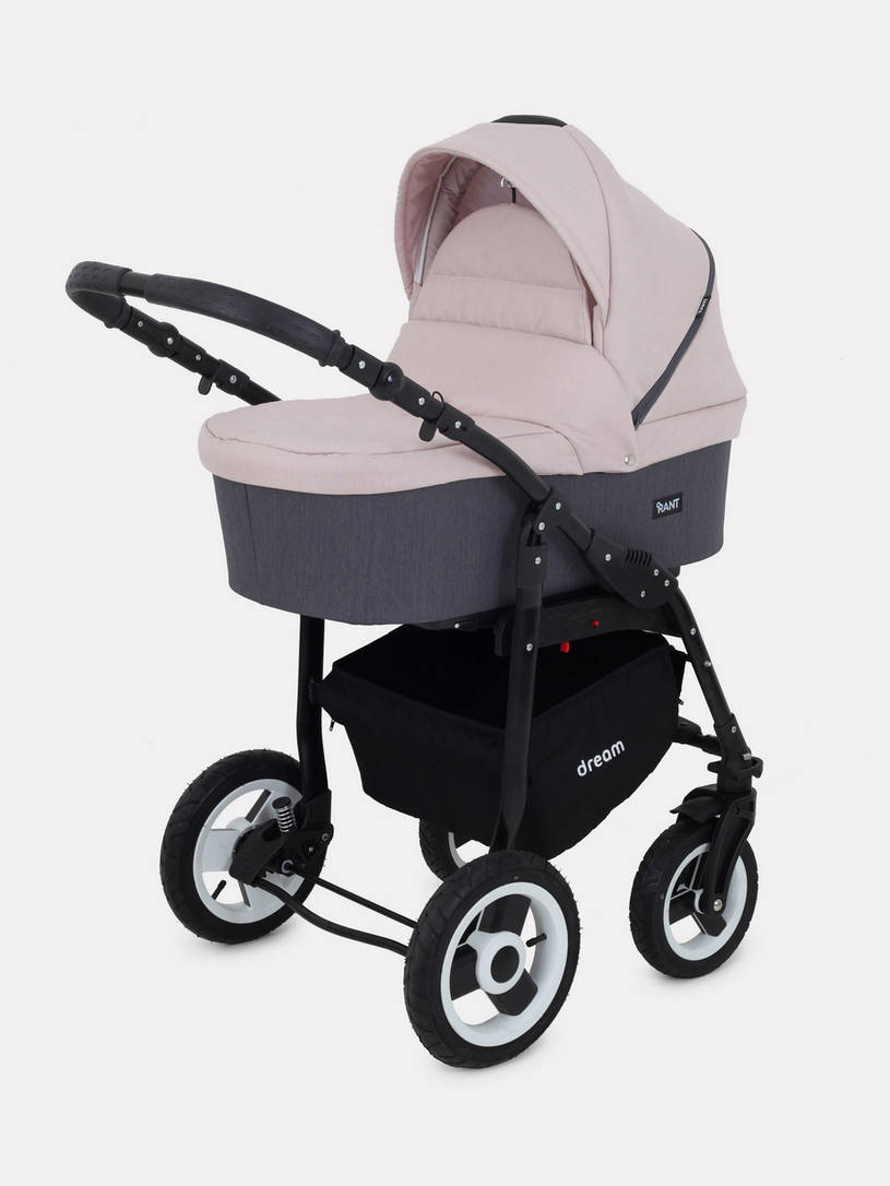 Коляска 2 в 1 Rant Dream 03 серый-розовый