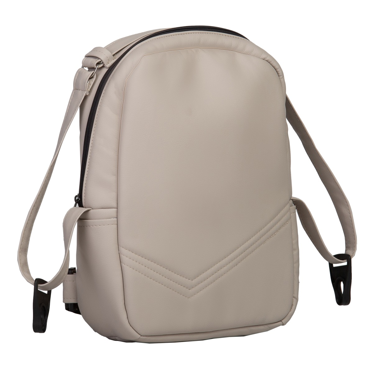 Коляска 2 в 1 Indigo Mio S, 01 (Светло-бежевая кожа + Бежевый)