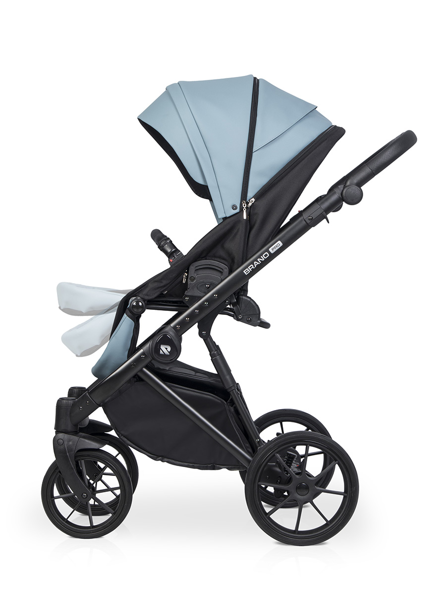 Коляска 3 в 1 Riko Brano Pro, 02 Сrystal blue