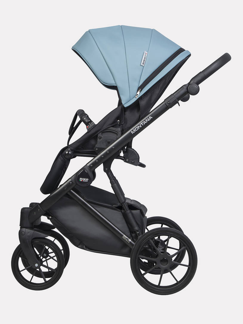 Коляска 2 в 1 Riko Basic Montana Ecco 16 blue, голубой